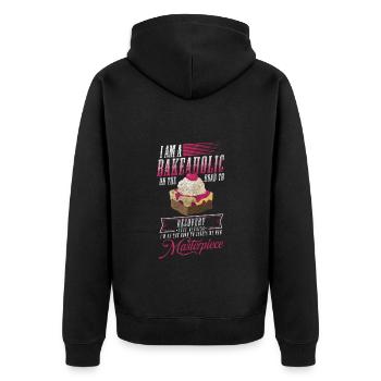 Muffin artisanal Chef pâtissier - Veste à capuche bio Premium Unisexe - noir - Dos - Nico (187cm)