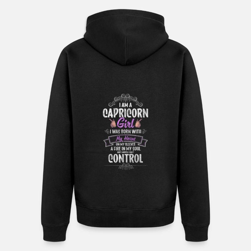 Signe du zodiaque Divinité Vesta - Veste à capuche bio Premium Unisexe - noir