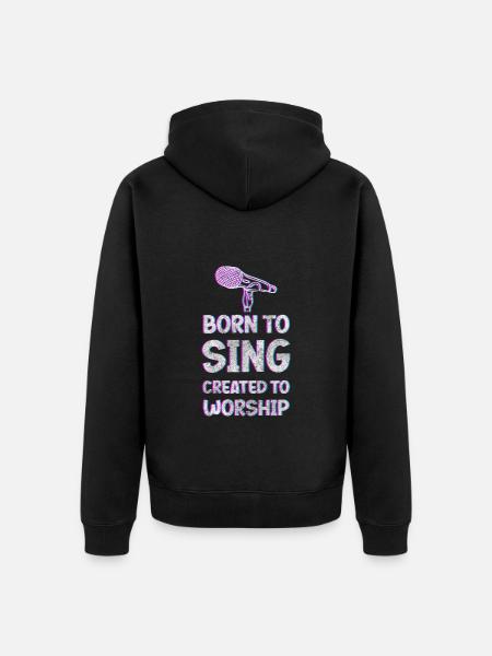Music, Hobby, Choir, Singing - Unisex Premium Organic Zip Hoodie - black