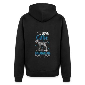 Chien Quatre Pattes Propriétaires de chiens - Veste à capuche bio Premium Unisexe - noir - Dos - Nico (187cm)