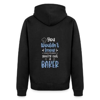 baking, confectioner, baked goods, delicious - Unisex Premium Organic Zip Hoodie - black - Back - Nico (187cm)