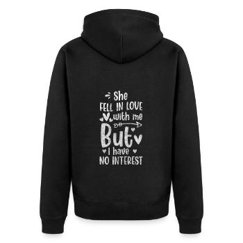Désintérêt des rebelles Pas de slogan cynique - Veste à capuche bio Premium Unisexe - noir - Dos - Nico (187cm)