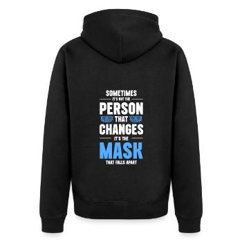 Défilé de costumes de masque masqués - Veste à capuche bio Premium Unisexe - noir - Dos - Nico (187cm)