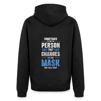 Mascarade Bal Costume Protection Inconnue - Veste à capuche bio Premium Unisexe - noir - Dos - Nico (187cm)