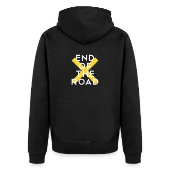 Graphique jaune d’EndofRoad X - Veste à capuche bio Premium Unisexe - noir - Dos - Nico (187cm)