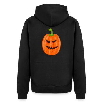 Citrouille Halloween - Veste à capuche bio Premium Unisexe - noir - Dos - Nico (187cm)