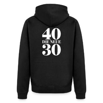 40 Le nouveau contraste des fautes de frappe 30 - Veste à capuche bio Premium Unisexe - noir - Dos - Nico (187cm)