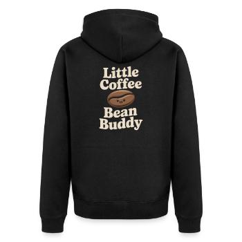 Petit ami des grains de café - Veste à capuche bio Premium Unisexe - noir - Dos - Nico (187cm)