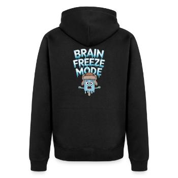 Mode Brain Freeze Mode Drôle de Dicton de Glace - Veste à capuche bio Premium Unisexe - noir - Dos - Nico (187cm)