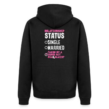 Pharmacist Pharmaceutical Technical - Unisex Premium Organic Zip Hoodie - black - Back - Nico (187cm)