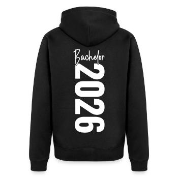 Baccalauréat 2026 - Veste à capuche bio Premium Unisexe - noir - Dos - Nico (187cm)