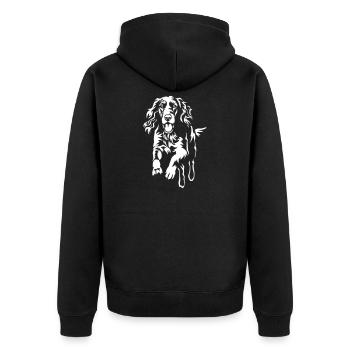 Irish Setter « Édition Noire » - Veste à capuche bio Premium Unisexe - noir - Dos - Nico (187cm)