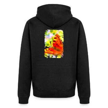 Conception artistique de papillons par Jörg Langhans - Veste à capuche bio Premium Unisexe - noir - Dos - Nico (187cm)