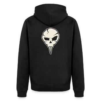 Nosferatu - Unisex Premium Bio Zip Hoodie - Schwarz - Hinten - Nico (187cm)