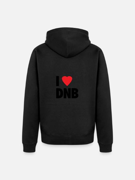 I Love DNB - Unisex Premium Organic Zip Hoodie - 