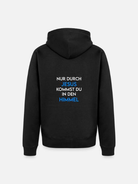 Jesus Christus / Christliches Geschenk - Unisex Premium Bio Zip Hoodie - Schwarz