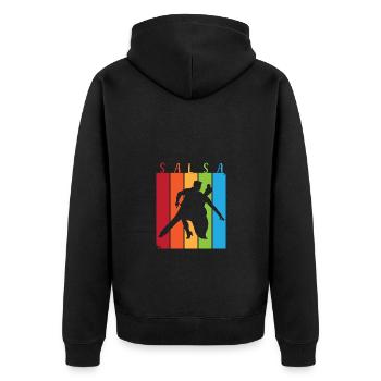 Salsa Dancer Dancer - Unisex Premium Organic Zip Hoodie - black - Back - Nico (187cm)