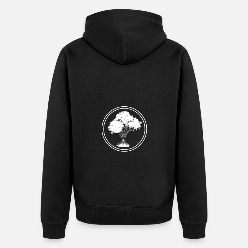 Arbre Symbole Nature - Veste à capuche bio Premium Unisexe - noir