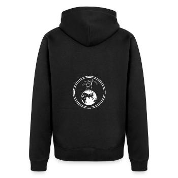 Planète Terre - Veste à capuche bio Premium Unisexe - noir - Dos - Nico (187cm)