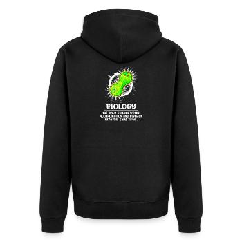 Biologiste drôle biologiste t-shirt biologie disant - Veste à capuche bio Premium Unisexe - noir - Dos - Nico (187cm)