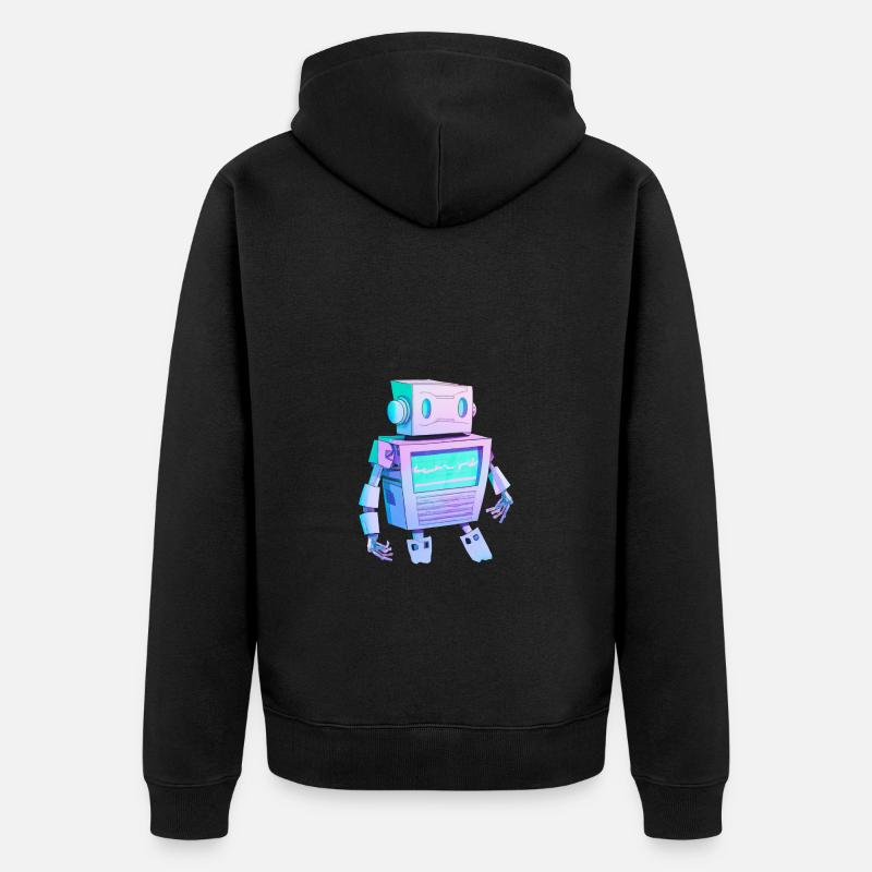Robot - Veste à capuche bio Premium Unisexe - noir