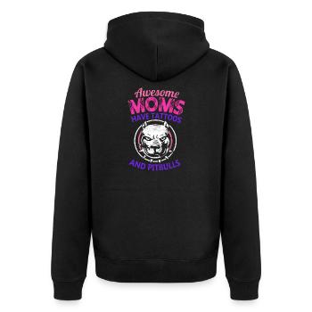 Süße Mütter Tag tolle Mutter haben Tattoos und - Unisex Premium Bio Zip Hoodie - Schwarz - Hinten - Nico (187cm)