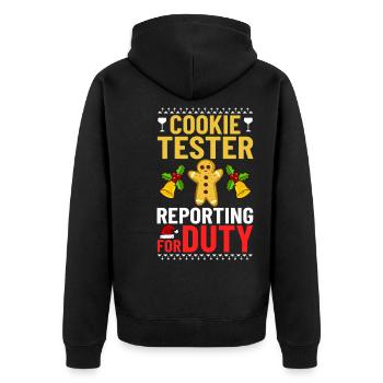 Christmas Cookies Biscuit Baking Christmas biscuits - Unisex Premium Organic Zip Hoodie - black - Back - Nico (187cm)