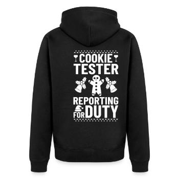 Christmas Cookies Biscuit Baking Christmas biscuits - Unisex Premium Organic Zip Hoodie - black - Back - Nico (187cm)