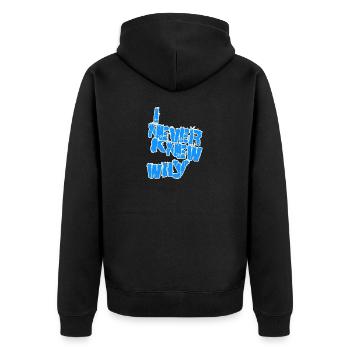 I never knew why - Unisex Premium Organic Zip Hoodie - black - Back - Nico (187cm)