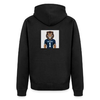 Imprimé du maillot mascotte du Tigre - Veste à capuche bio Premium Unisexe - noir - Dos - Nico (187cm)