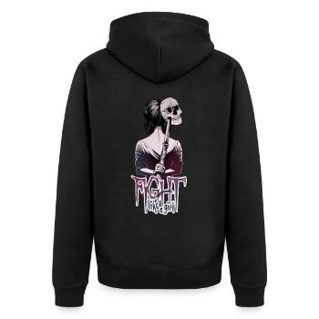 Battez-vous comme une fille - Veste à capuche bio Premium Unisexe - noir - Dos - Nico (187cm)