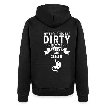 Gastric Bypass and Gastric Bypass Operation Design - Unisex Premium Organic Zip Hoodie - black - Back - Nico (187cm)