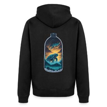 Bouteille de tortue - Veste à capuche bio Premium Unisexe - noir - Dos - Nico (187cm)