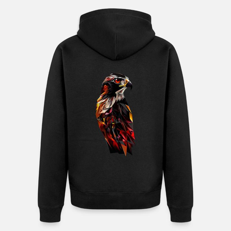 Faucon - Veste à capuche bio Premium Unisexe - noir