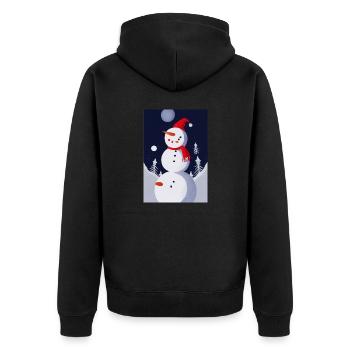 Schneeman Noël - Veste à capuche bio Premium Unisexe - noir - Dos - Nico (187cm)