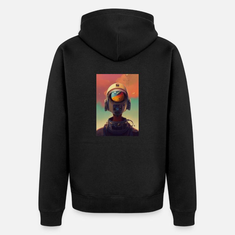 Astronaute Space Future - Veste à capuche bio Premium Unisexe - noir
