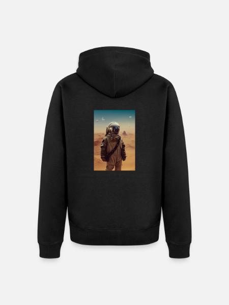 Astronaut Space Future Desert - Unisex Premium Organic Zip Hoodie - black