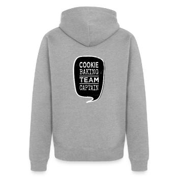 Concours de pâtisserie cadeau Dork Bday Baking - Veste à capuche bio Premium Unisexe - gris chiné - Dos - Nico (187cm)
