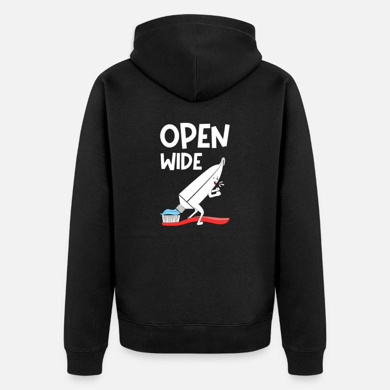 Ouvrir tout grand - Veste à capuche bio Premium Unisexe - noir