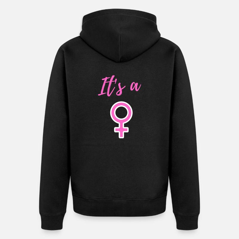 Annonce de bébé - Filles - Grossesse - Veste à capuche bio Premium Unisexe - noir