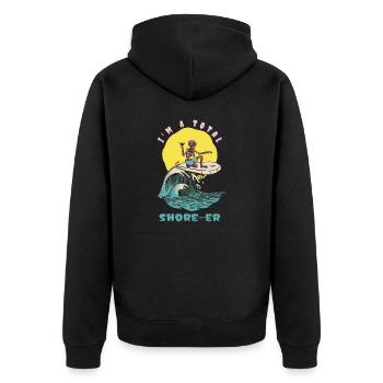 Je suis un surfeur rétro drôle total - Veste à capuche bio Premium Unisexe - noir - Dos - Nico (187cm)