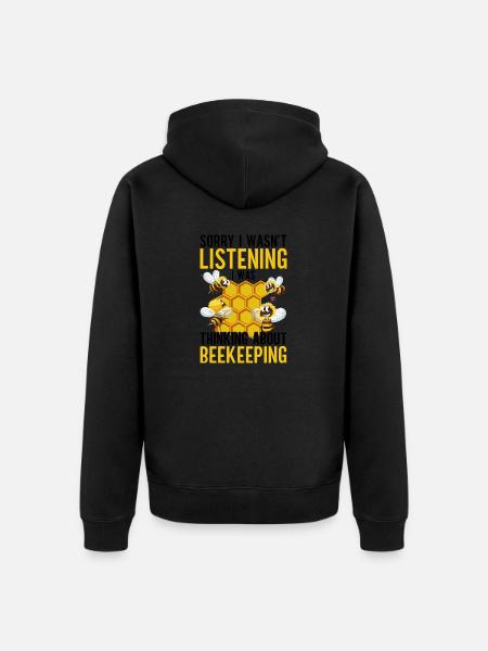 Beekeeper - Unisex Premium Organic Zip Hoodie - black