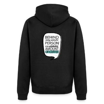60s gift idea bday hippy funky bird hippie humor - Unisex Premium Bio Zip Hoodie - Schwarz - Hinten - Nico (187cm)