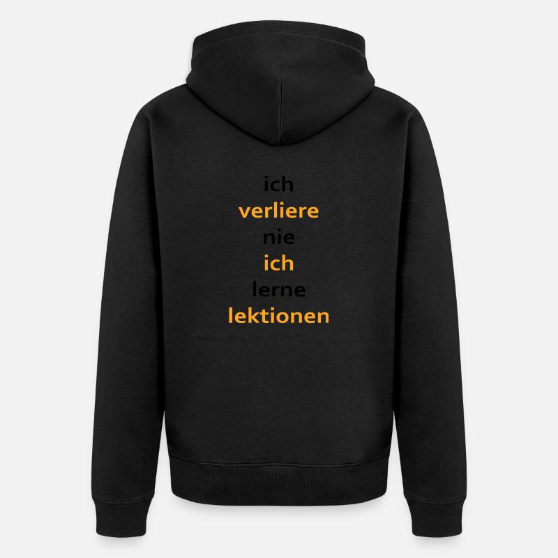 boardgame chess backgammon game night - Unisex Premium Bio Zip Hoodie - Schwarz