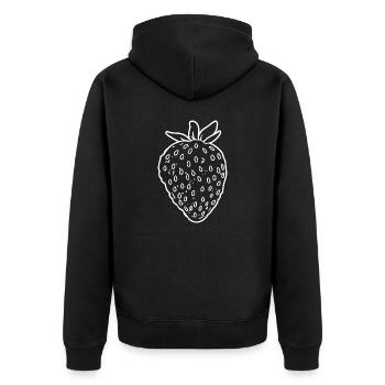 Fraise - Veste à capuche bio Premium Unisexe - noir - Dos - Nico (187cm)