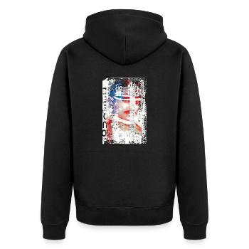 Nikola Erfinder Wissenschaft Elektrizitätsingenieur Kroatisch - Unisex Premium Bio Zip Hoodie - Schwarz - Hinten - Nico (187cm)