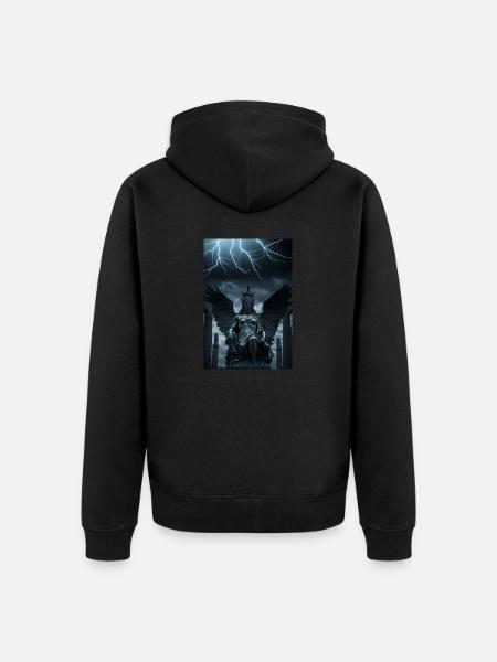 Gothic engel, voor fans van gothic muziek - Uniseks Premium bio ziphoodie - zwart