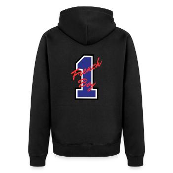 1 French Boy - Veste à capuche bio Premium Unisexe - noir - Dos - Nico (187cm)