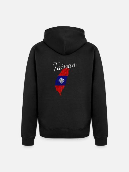 Taiwan - Unisex Premium Bio Zip Hoodie - Schwarz