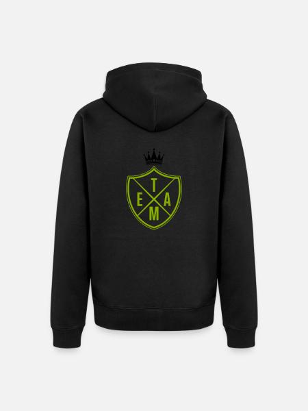 team krone - Unisex Premium Bio Zip Hoodie - Schwarz
